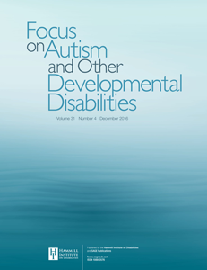 Focus on Autism and Other Developmental Disabilities&nbsp;(FOCUS) journal cover