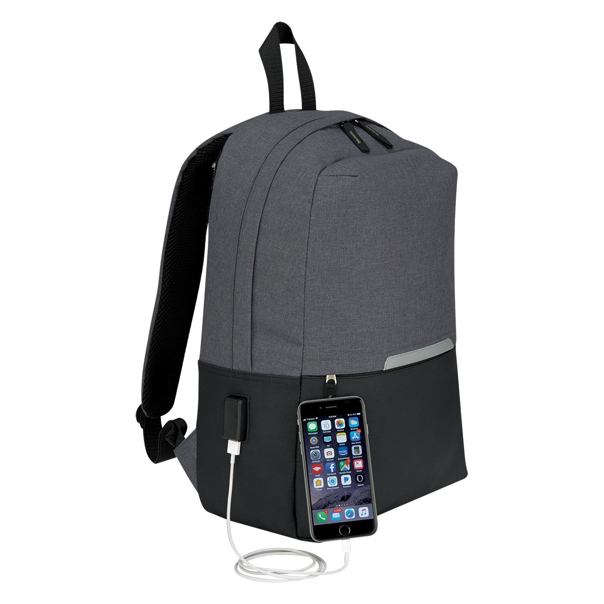 Computer Backpack with Charging Port Promotional Product OMG