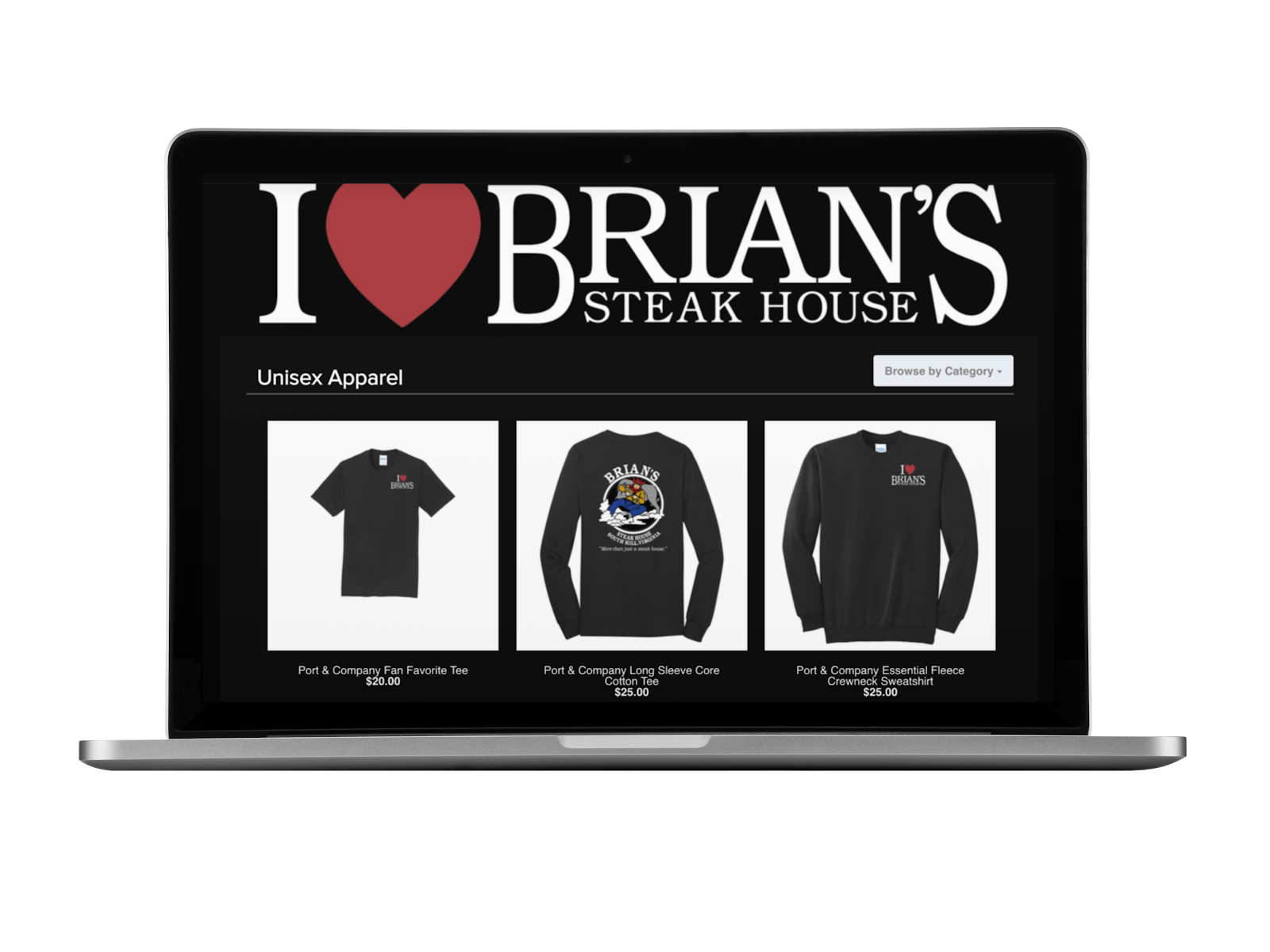 Fundraiser Campaign Brian's Steak House OMG online store