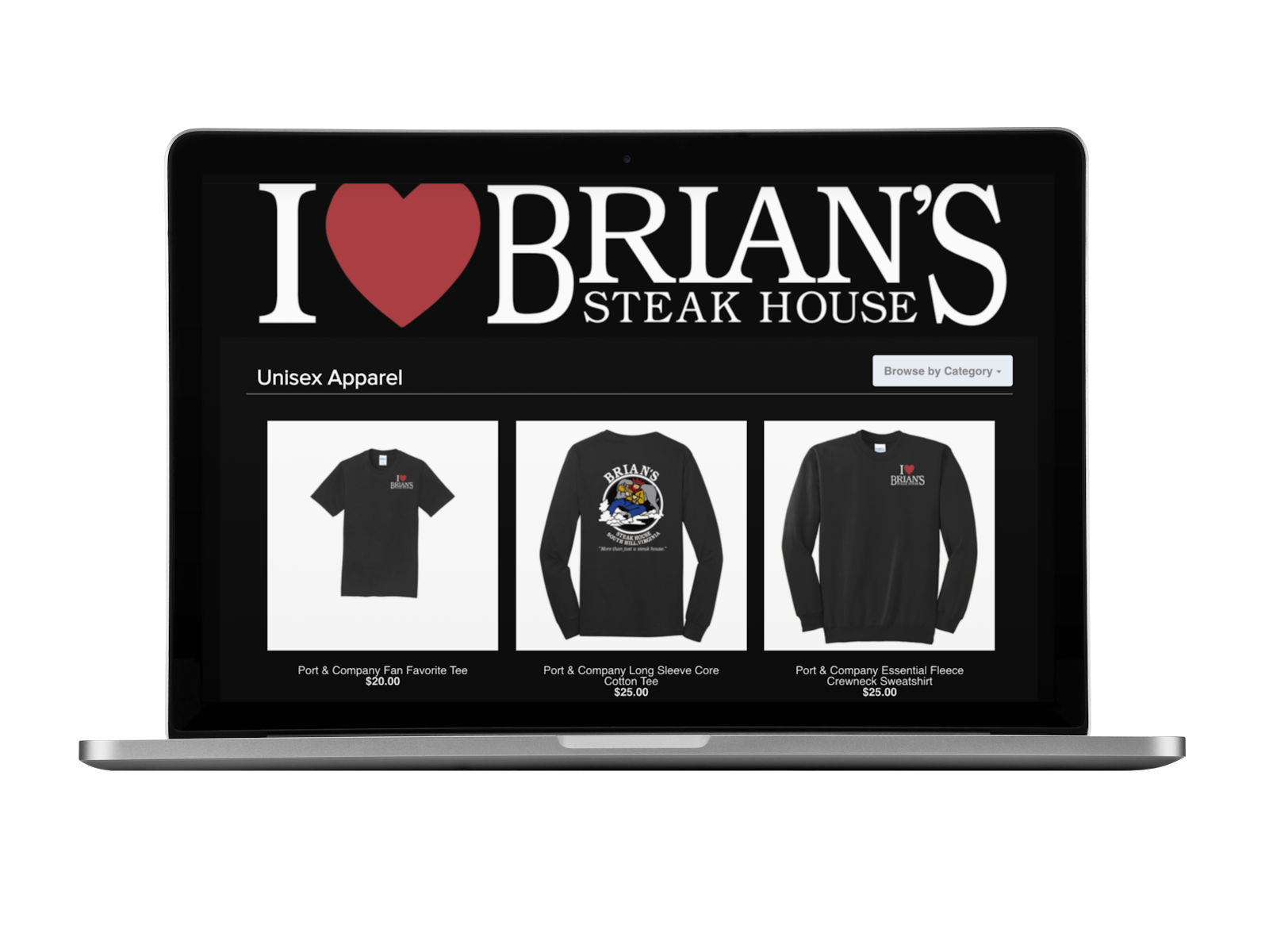 Fundraiser Campaign Brian's Steak House OMG online store