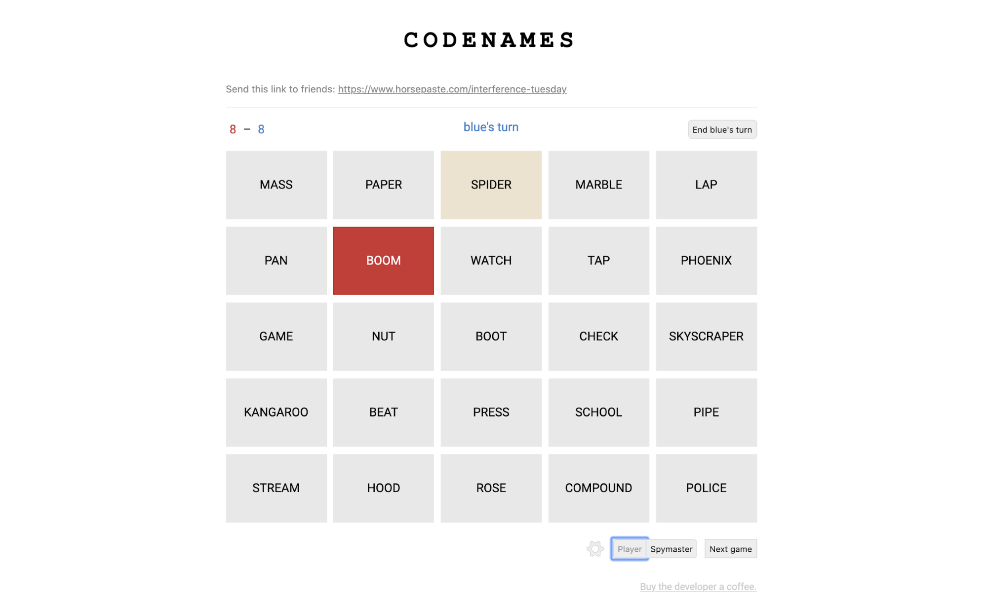 Codenames is a simple word game that helps teams bond.