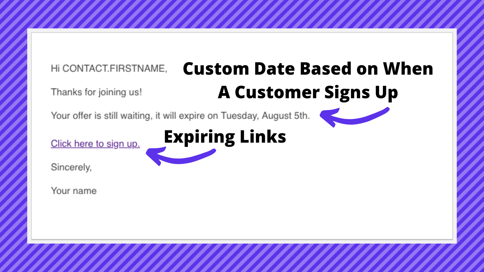 Create evergreen expiring offers