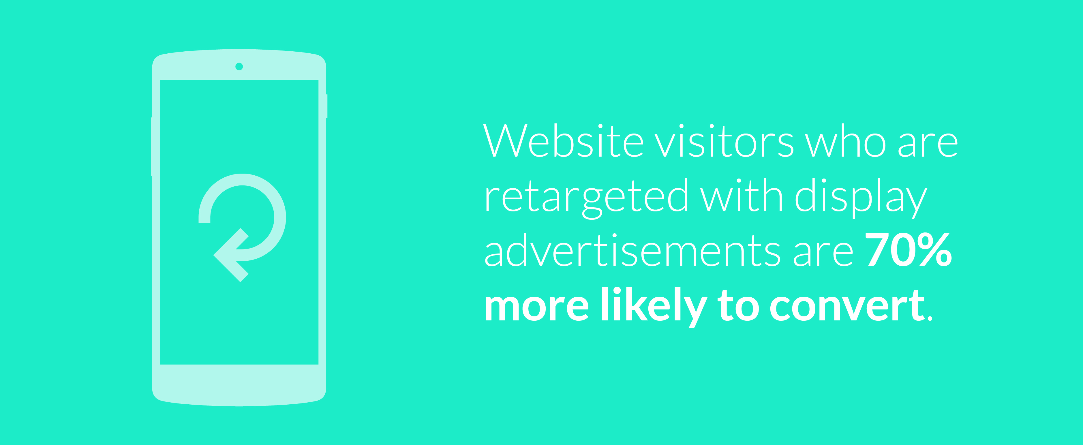website visitors who are retargeted with display ads are 70 percent more likely to convert website visitors who are retargeted with display ads are 70 percent more likely to convert