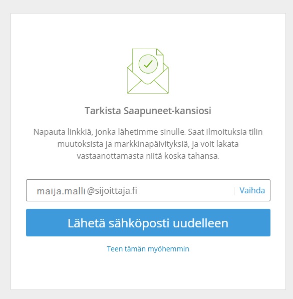 Sijoittaja.fi eToro vahvistus sähköposti