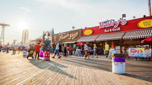 The Coney Island Boardwalk in New York City