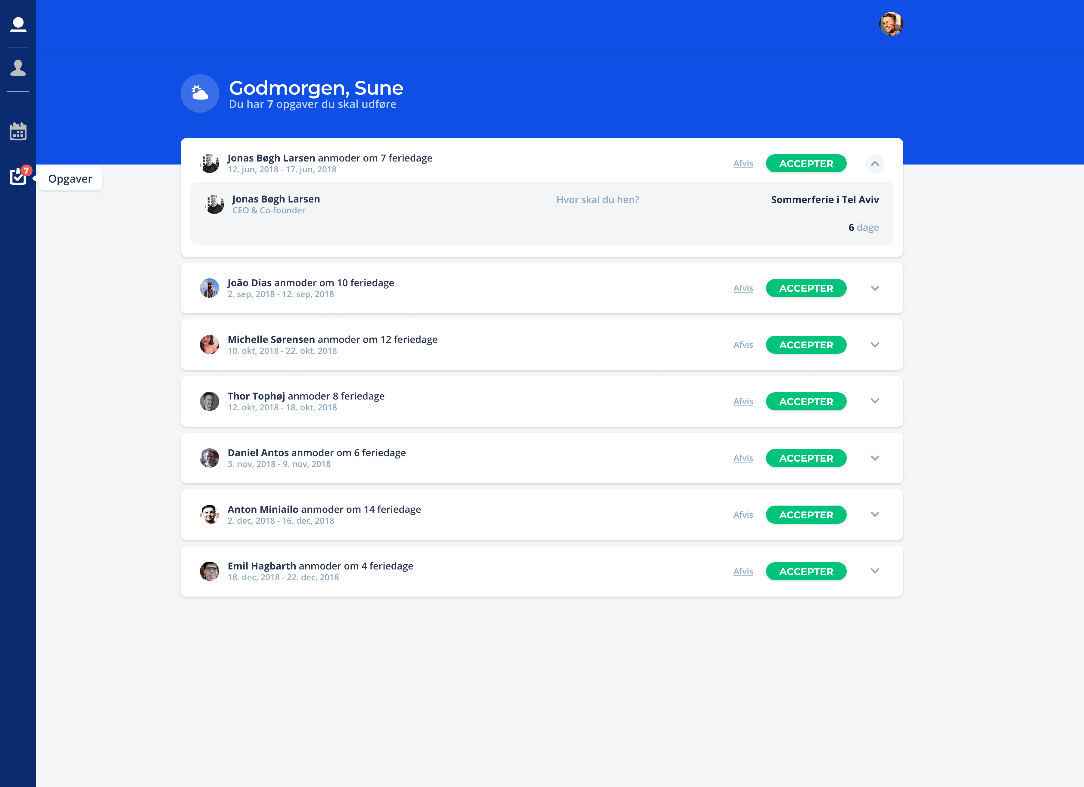 Pento 3.0 - Vacation - Employee page