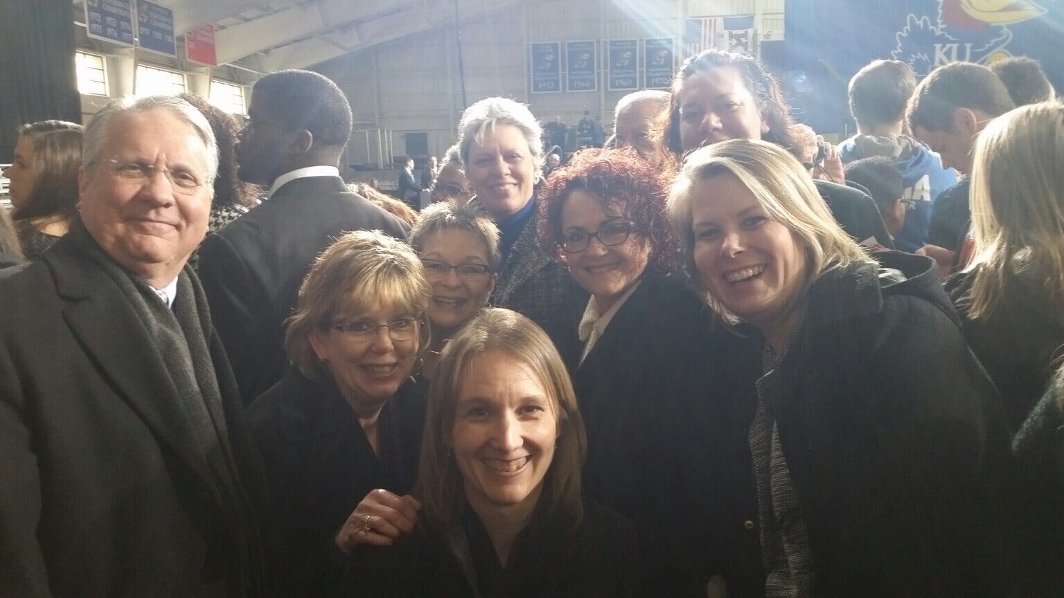 Dean Olson (The Family Conservancy), Elaine Edwards (center director) Deb Crowl (center director), Leadell Ediger (CCR&R Network Director), Cheryl Firsching (Child Start), Amanda Ediger (High school teacher), Angie Saenger (CCR&R Network), Tanya Koehn (CCR&R Network).