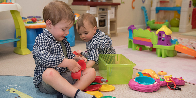 two young boys playing