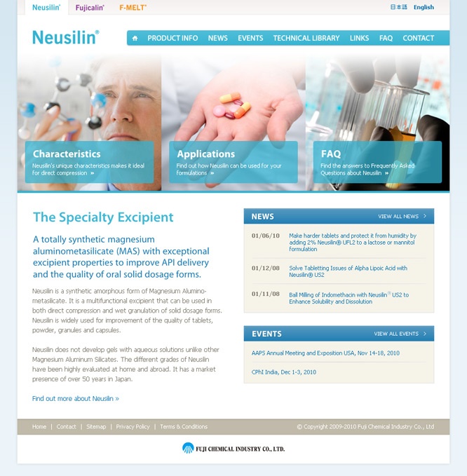 Neusilin new website