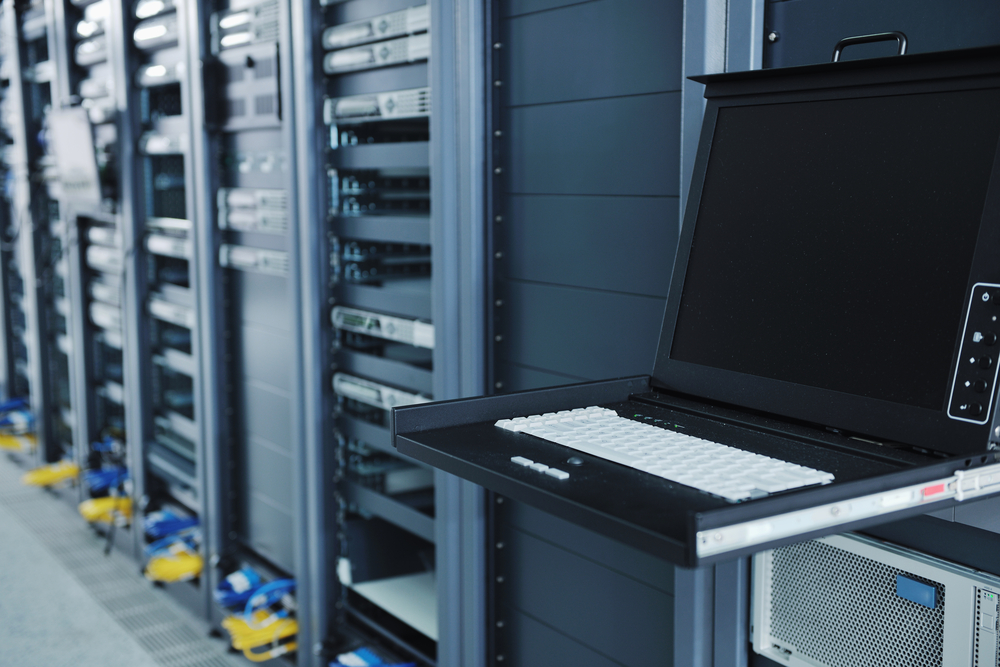 network server room with computers for digital tv ip communications and internet-1