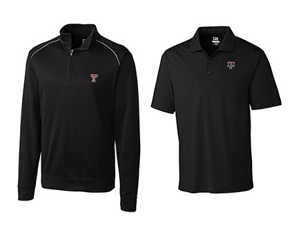 TEXAS TECH MEN'S RIDGE HALF-ZIP and TEXAS A&M AGGIES MEN'S CB DRYTEC CHELAN POLO