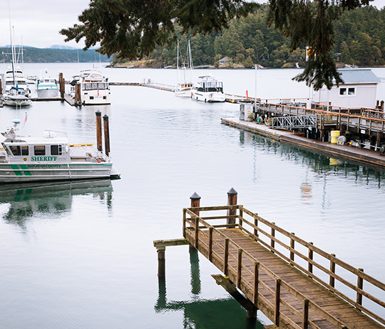 Rosario Resort dock in Orcas Island, Washington