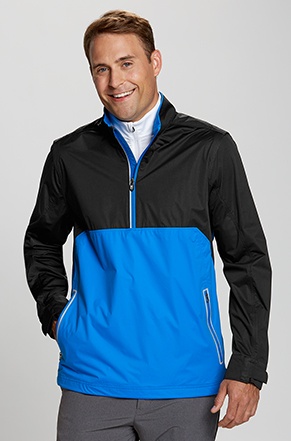 Man wearing Cutter and Buck Half-Zip Fairway