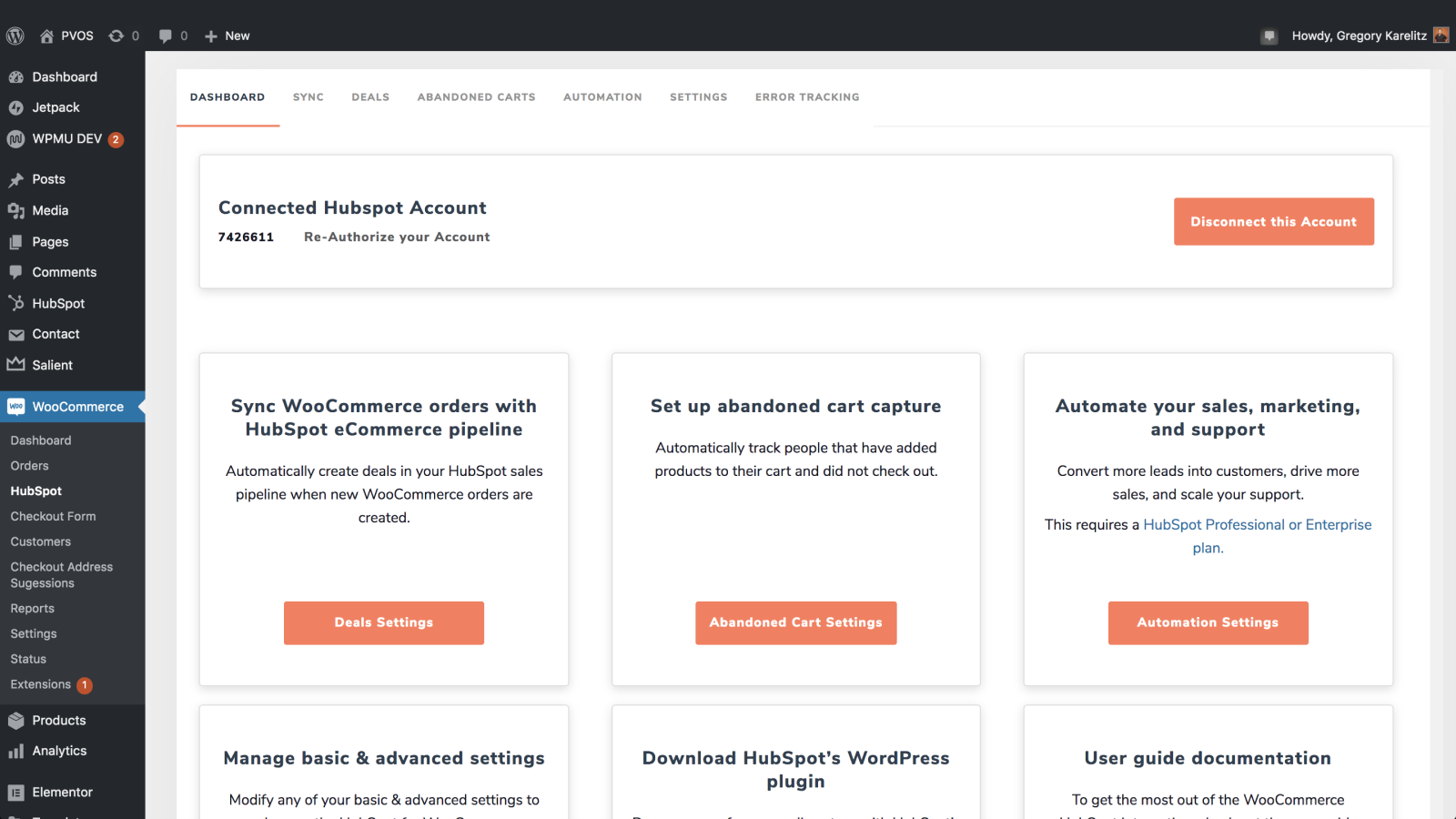 Easy navigation with central dashboard