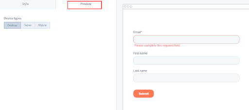 Create form in Hubspot: Step 11