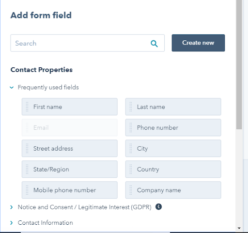Create form in Hubspot: Step 5