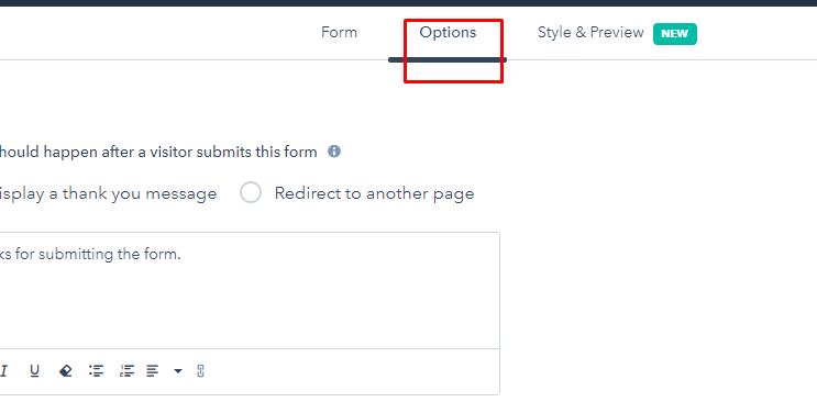 Create form in Hubspot: Step 8