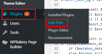 Step 1 to install the tracking code on a WordPress website with plugin