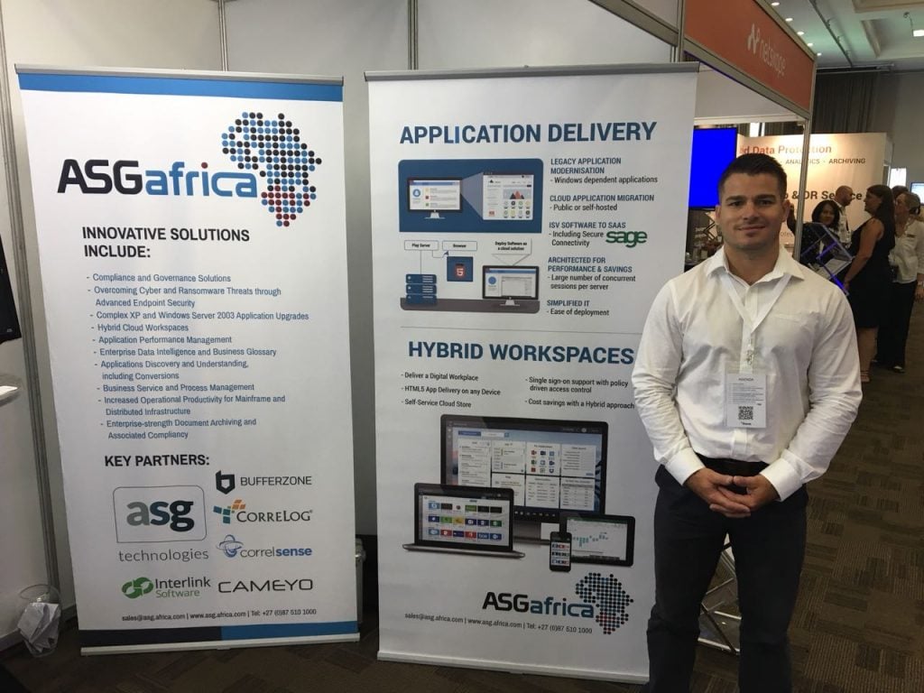 Cameyo South Africa partner, ASG Africa discussing Cameyo and legacy applications at Cloud Summit 2018. 