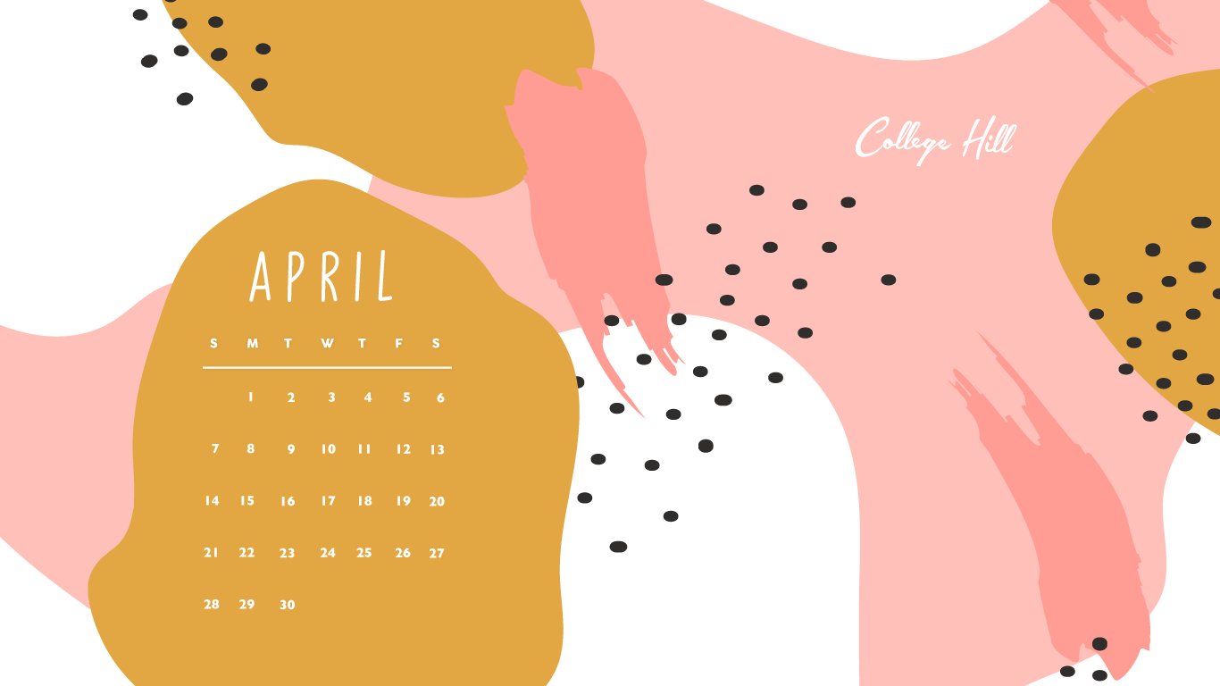 This is my wallpaper calendar for April! The PNG of the calendar