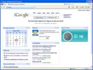 iGoogle homepage | SPARK Insights