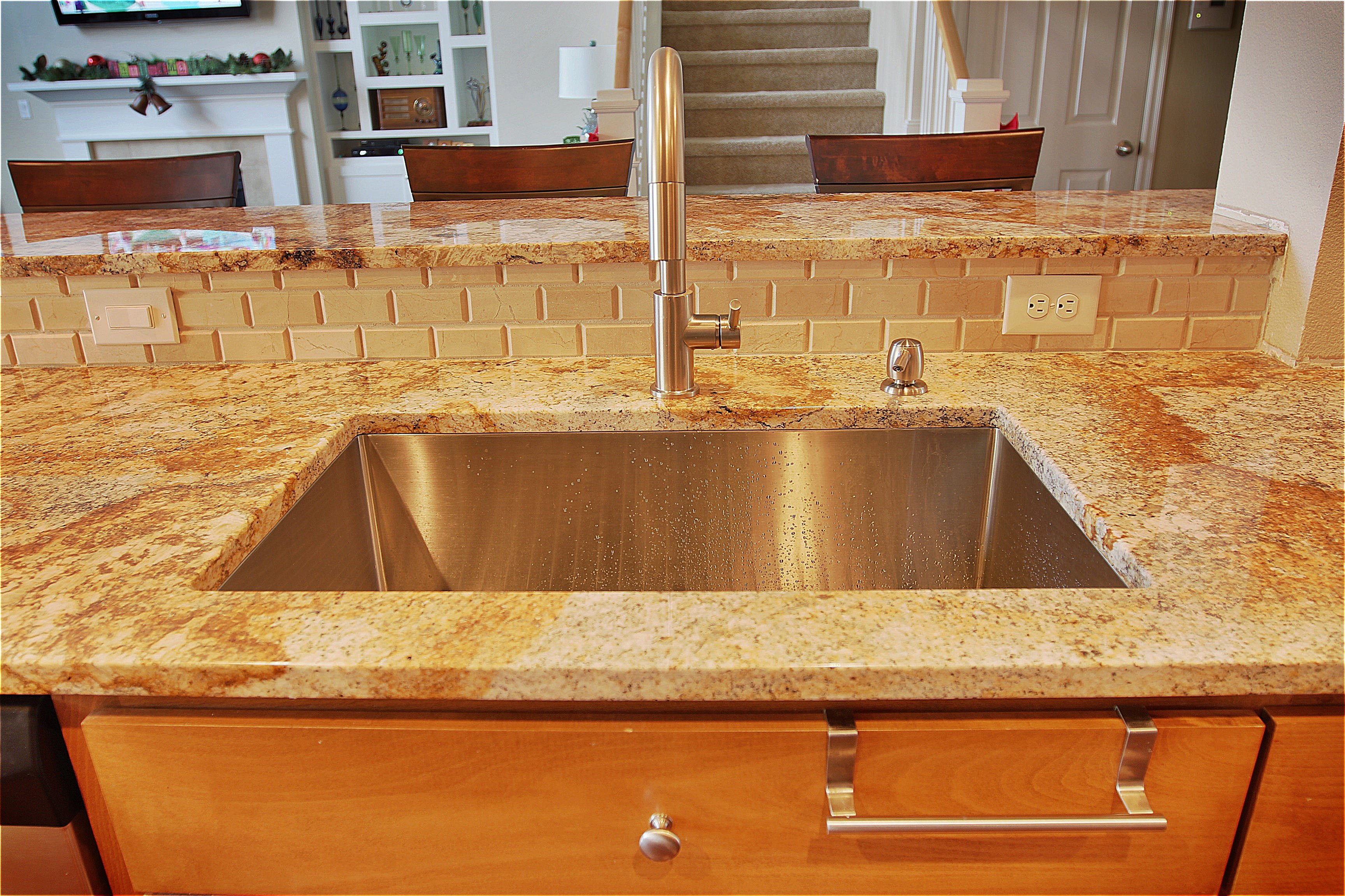 replace kitchen sink under granite
