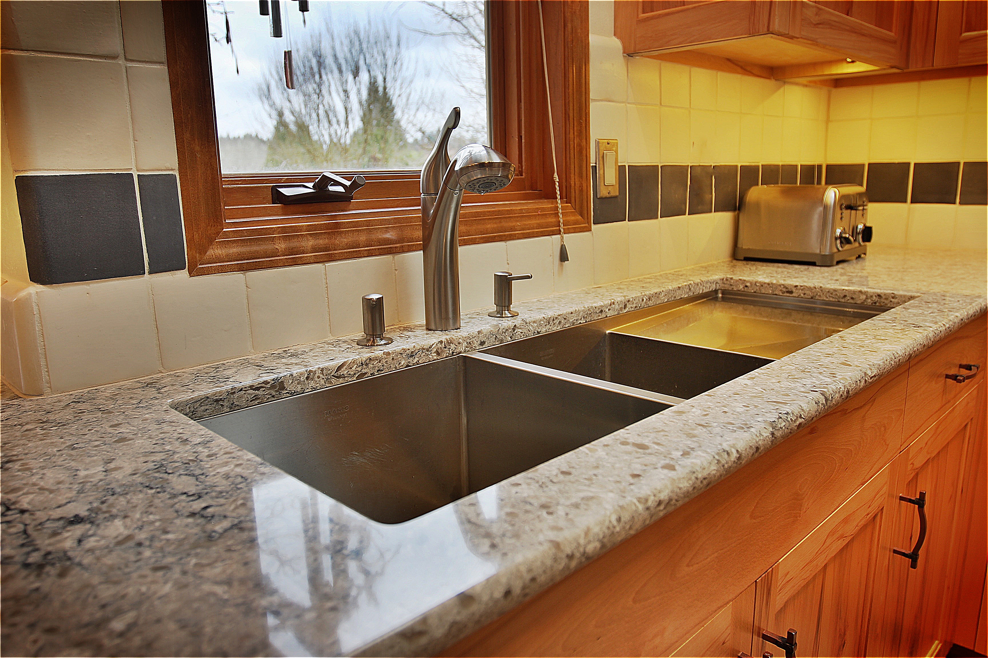 quartz undermount kitchen sink
