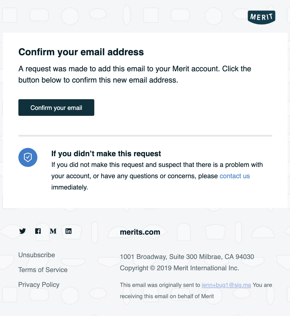 confirm email merge request