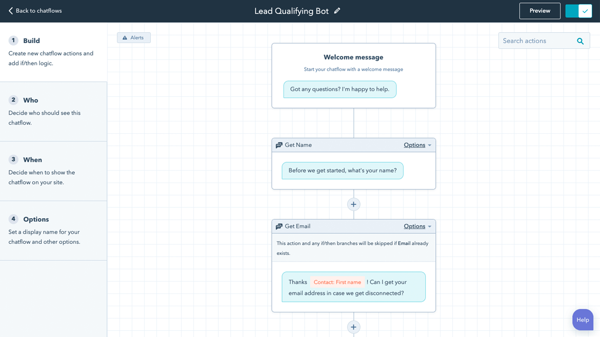 Chatbots in HubSpot