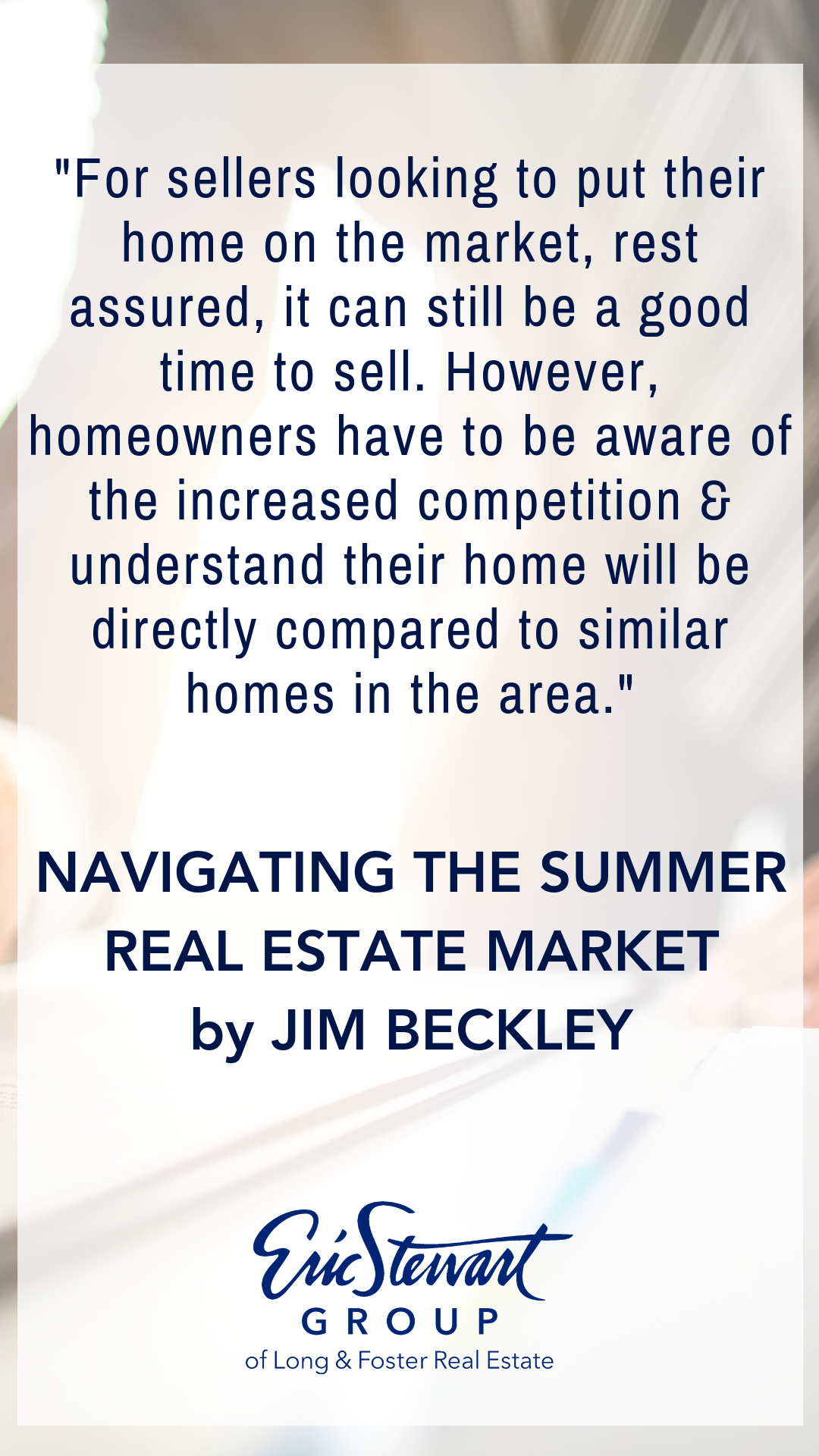 _For sellers looking to put their home on the market, rest assured, it can still be a good time to sell. However, homeowners have to be aware of the increased competition & understand their home will be directly comp