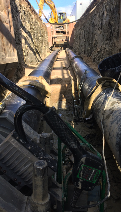 Two HDPE Pipes Two HDPE Pipes