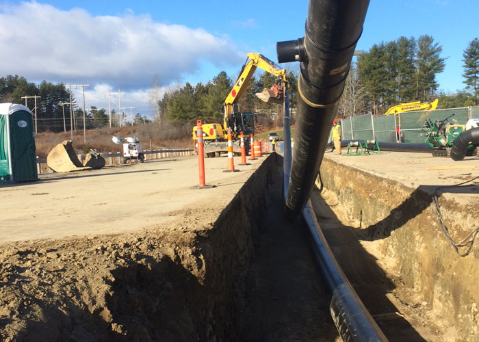 HDPE Pipe in Trench HDPE Pipe in Trench