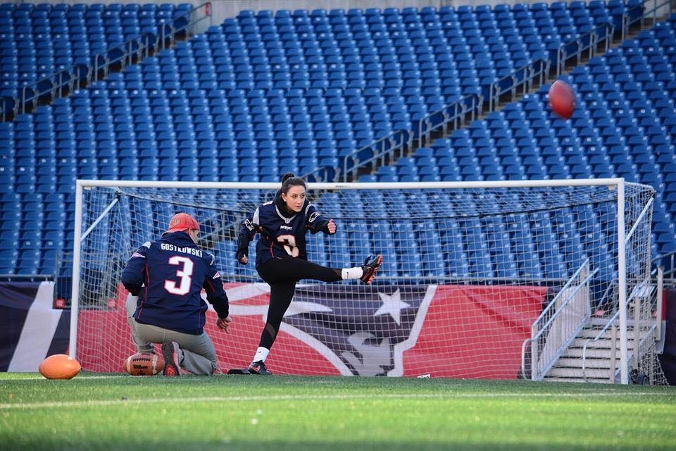 Stephen Gostkowski with his family at Gillette Stadium