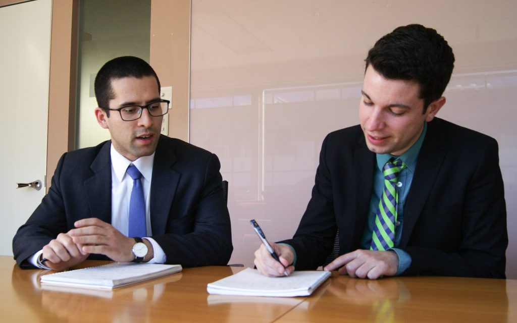 consultants taking notes