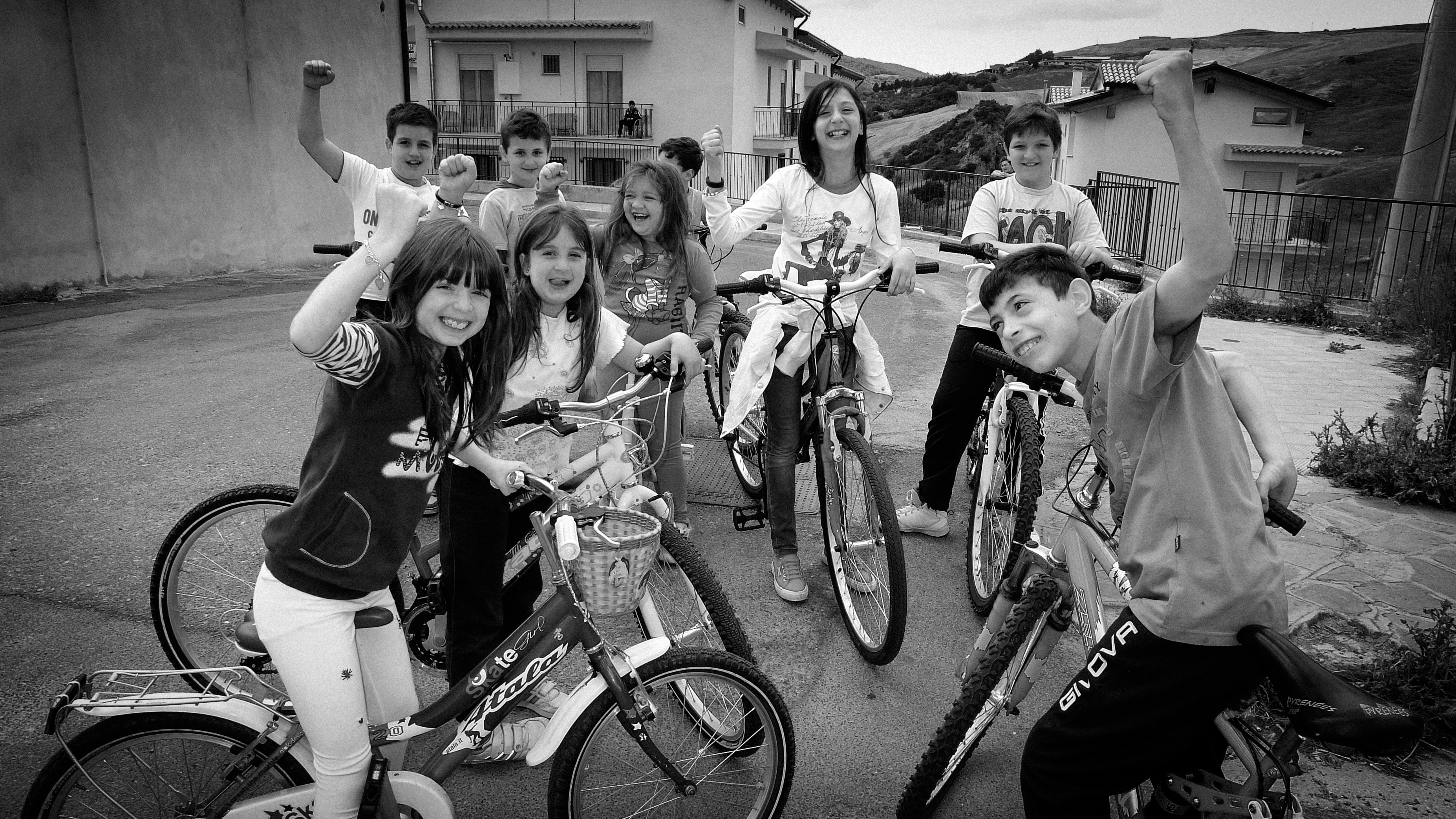 Kids biking in Basilicata