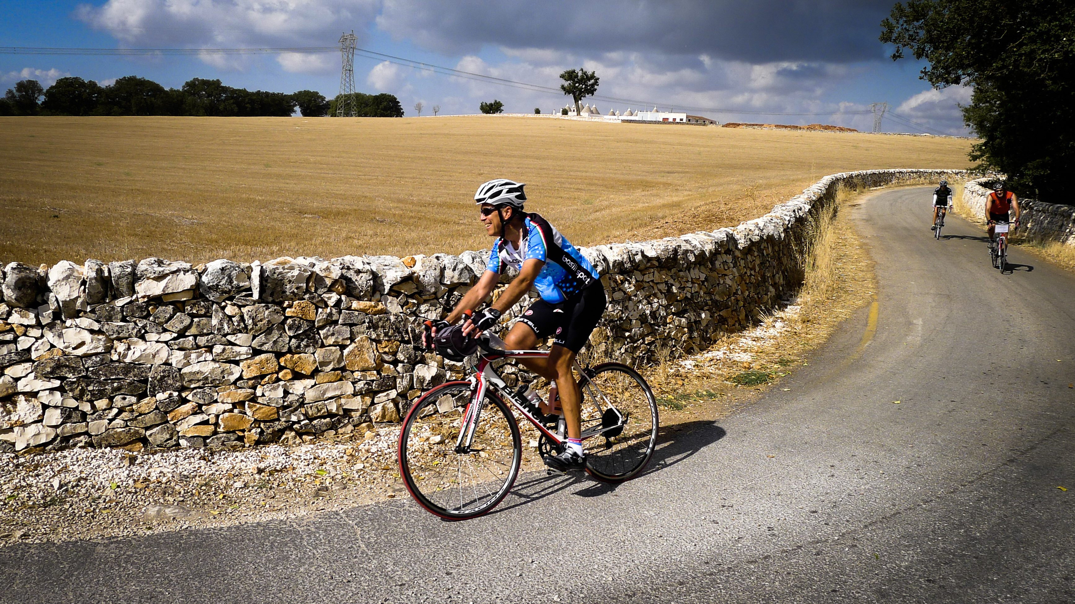Riding the beautiful country lanes in Puglia