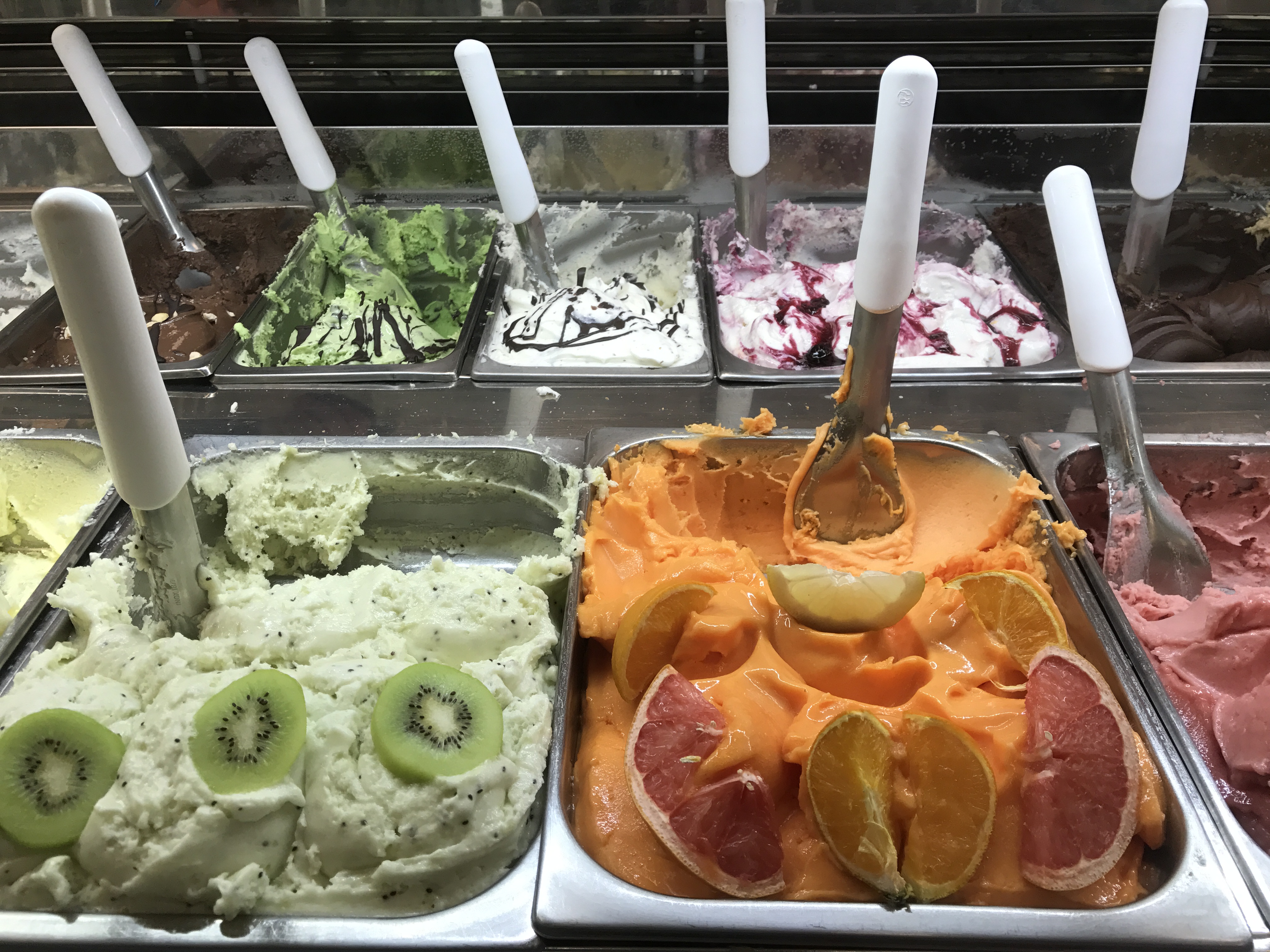 A close up photograph of Italian gelato. 