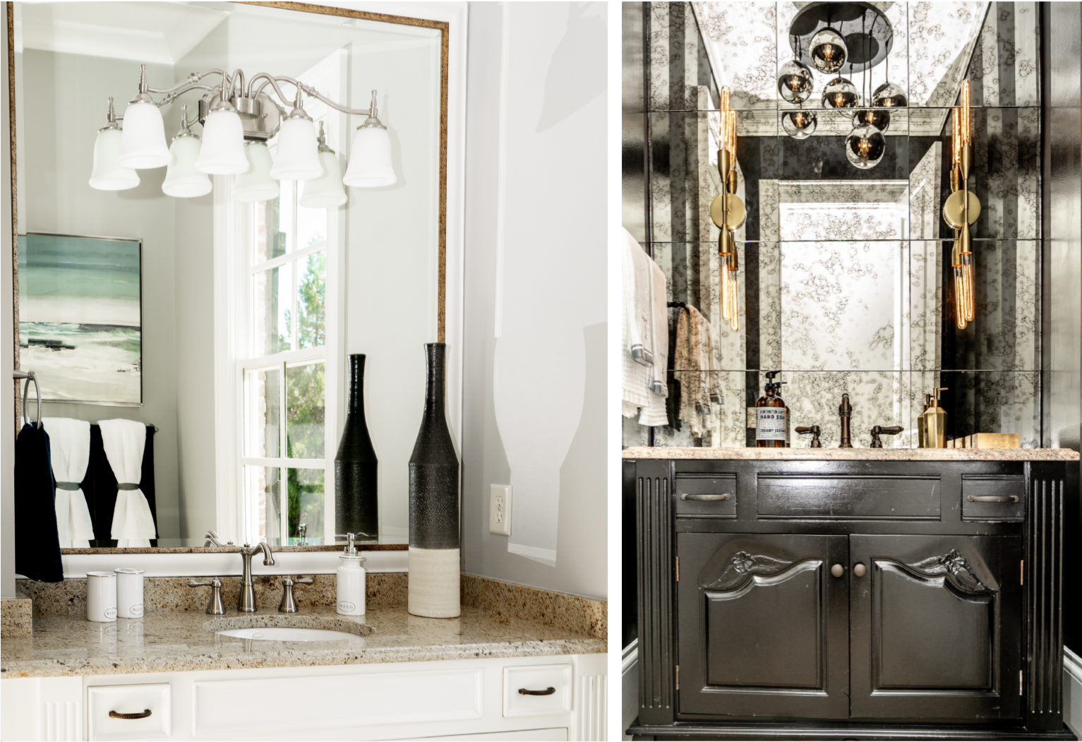 Powder Bathroom Collage