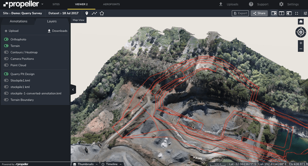 worksite collaboration in 3D using drone data and the Propeller Platform