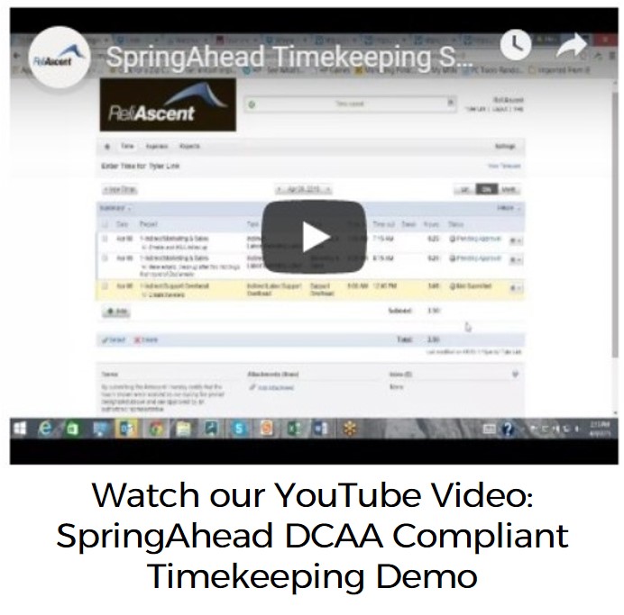 DCAA Compliant Timekeeping Software