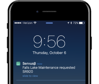 ServusConnect | Maintenance Automation for Multifamily Apartments - ServusConnect App Phone Push Notifications