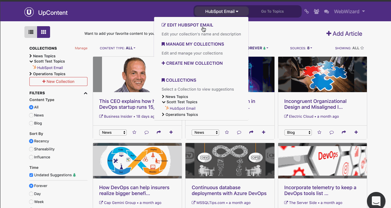 Become a trusted resource by easily supporting a curated email digest.