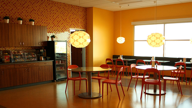 Fully Stocked Kitchen and Break Area