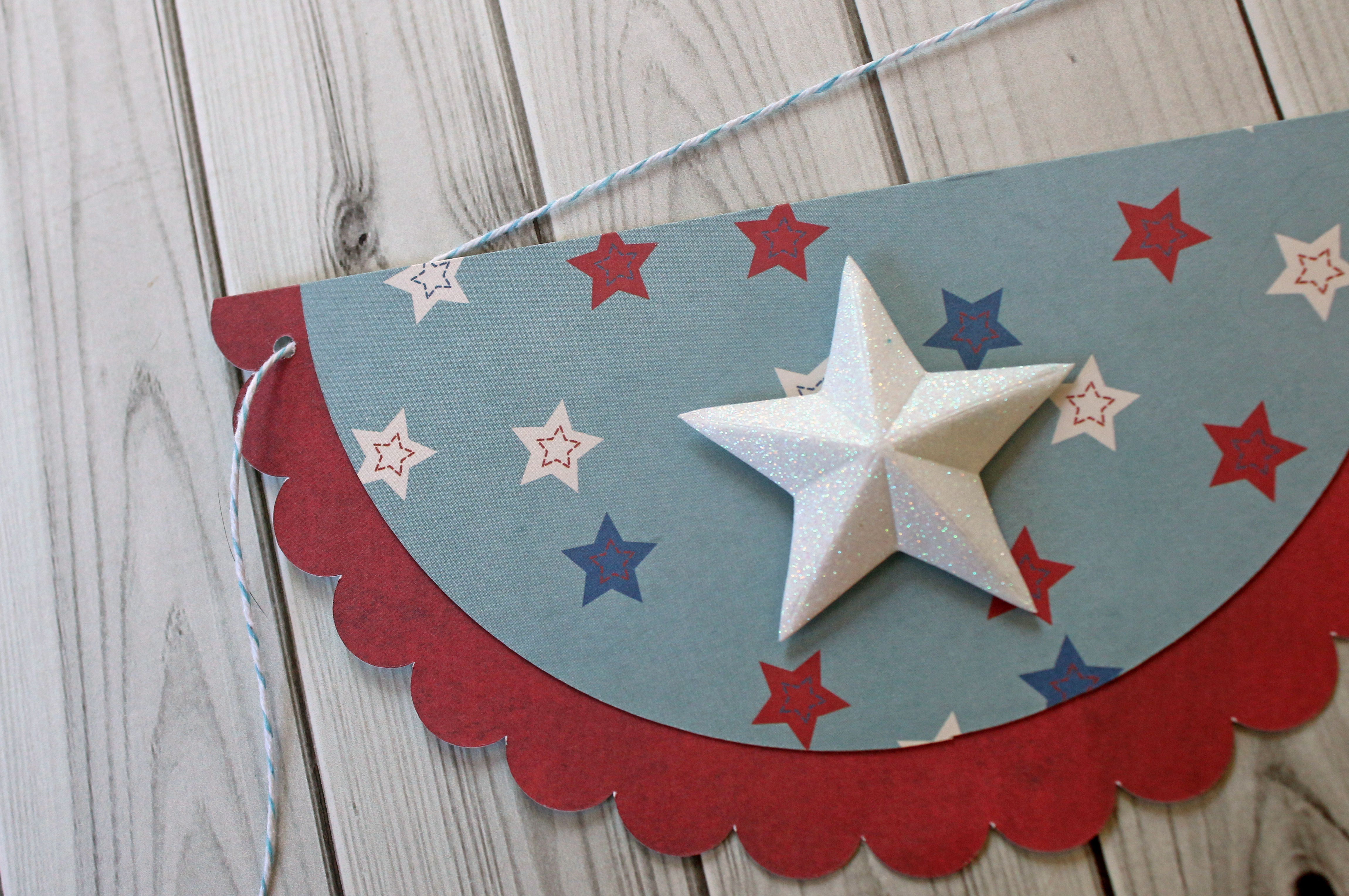 4th of July Bunting Banner-Step 4