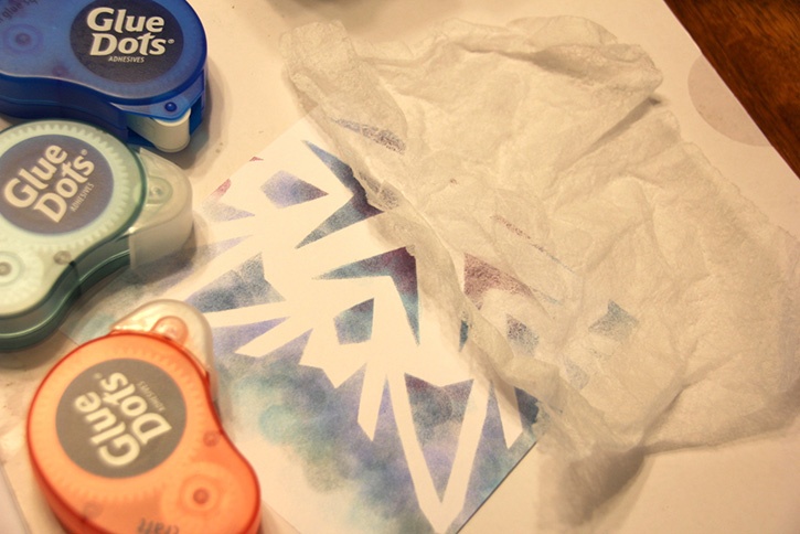 Glue-Dots-Snowflake-Card-making