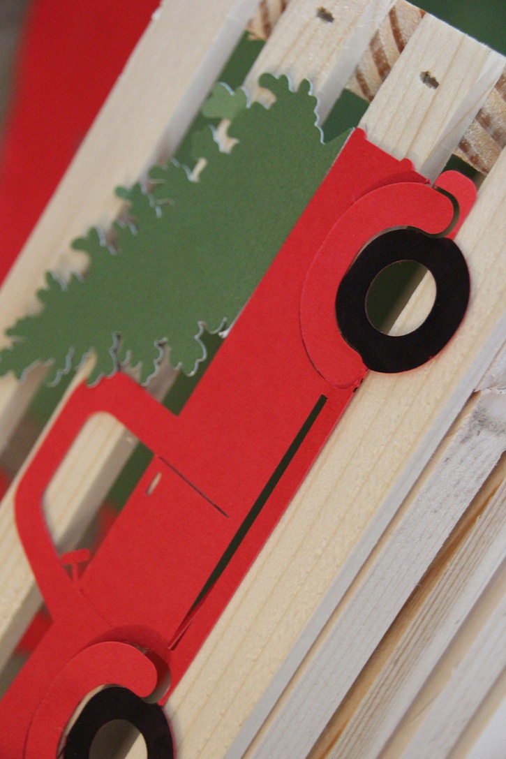 Glue-Dots-Christmas-crate-truck-attached