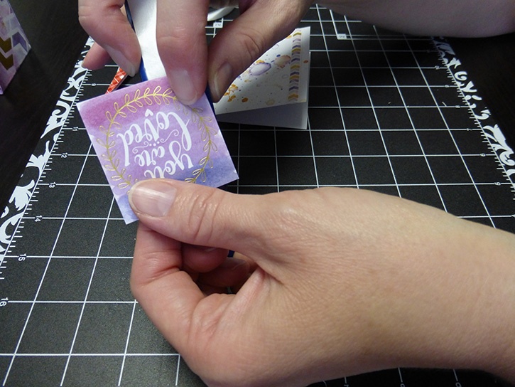 Glue-Dots-Paper-House-Treat-Box-attach