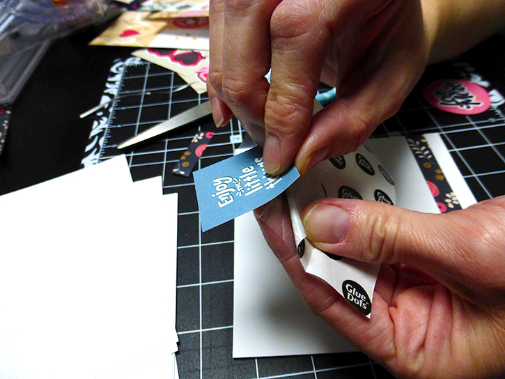 Glue-Dots-Websters-Pages-DIY-Notebook-sheets