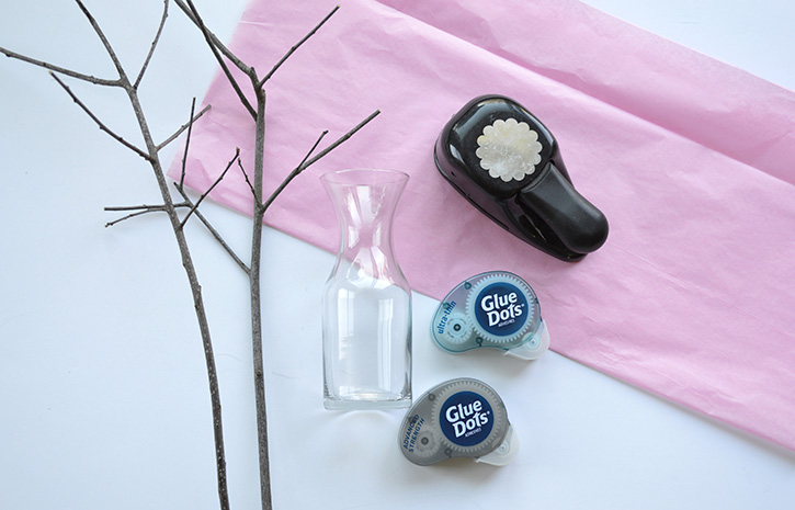 Glue-Dots-Cherry-Blossom-Branches-supplies
