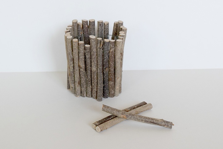 Glue-Dots-Rustic-Candle-Holder-attach